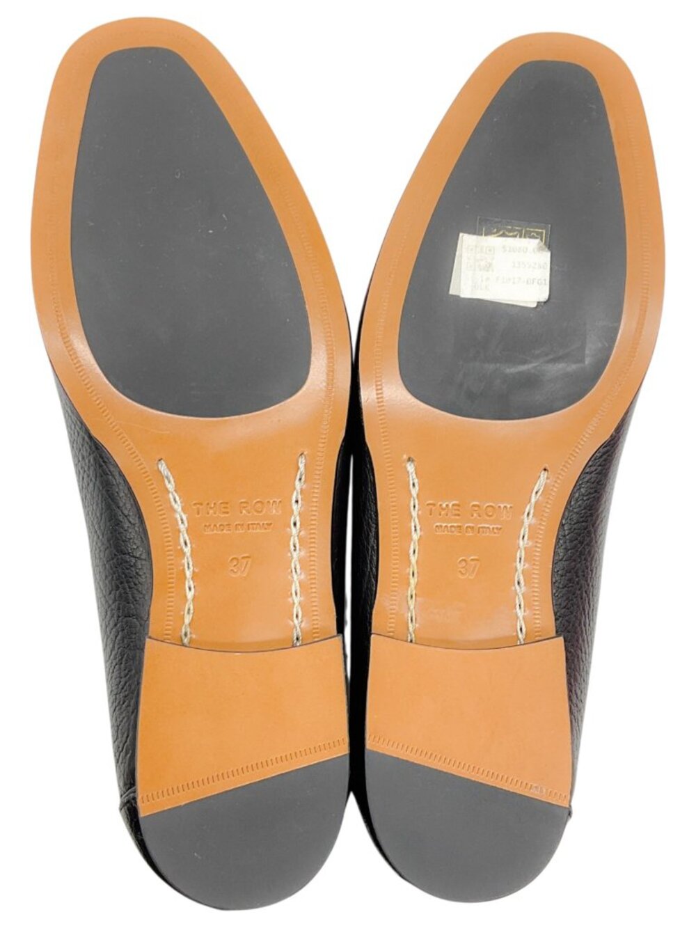 The Row Black Pebbled Leather Adam Loafers - Picture 6 of 6